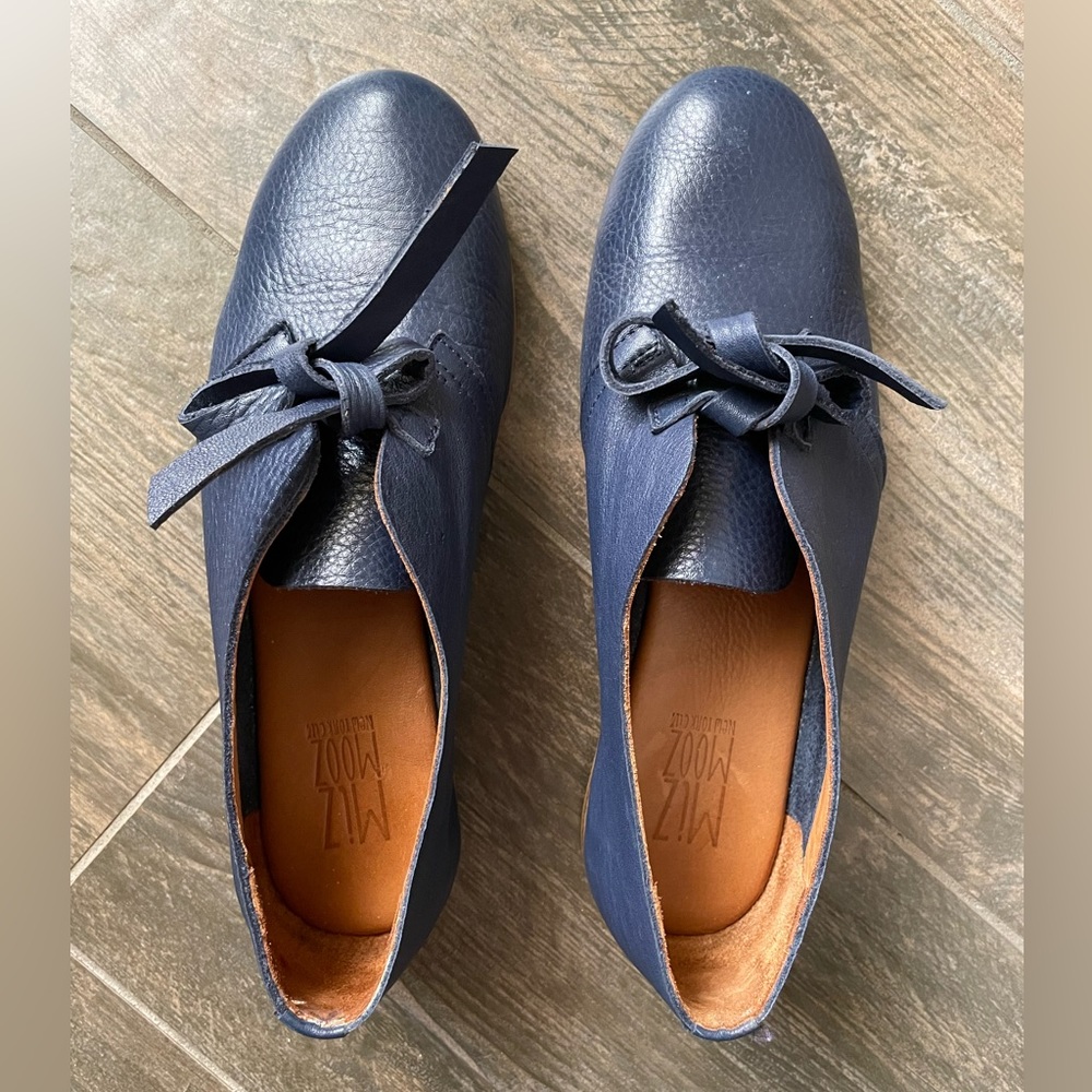 Miz Mooz Navy Blue Slide on Loafer Size 38